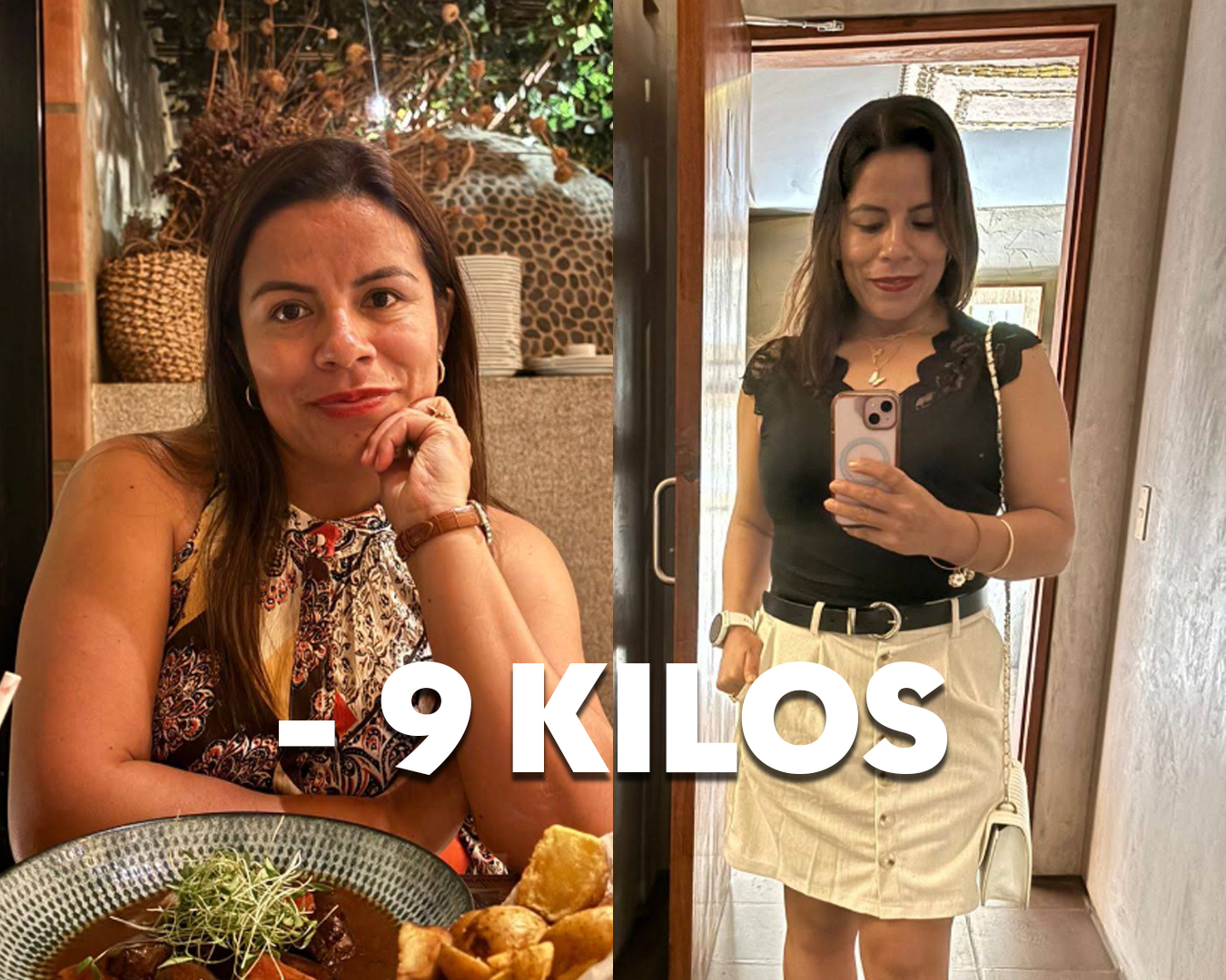 Rosana, antes y después: −9 kilos