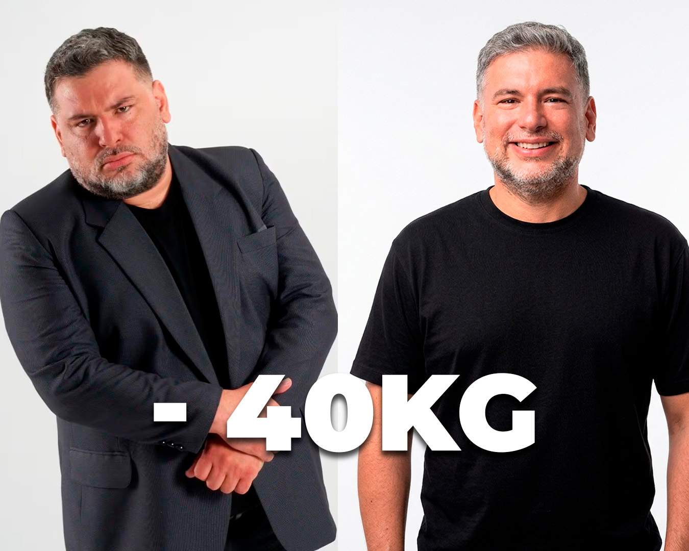Javier, antes y después: −40 kg