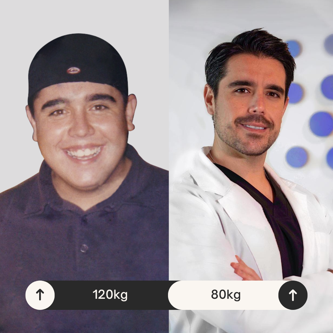 Dr. Arrieta antes y después: 120kg a 80kg